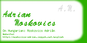 adrian moskovics business card