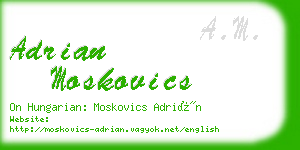 adrian moskovics business card
